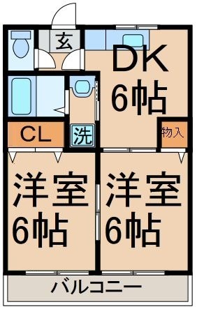 タウンコート道場の間取り