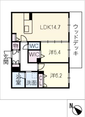 エルパティオ　Ｎ棟の間取り