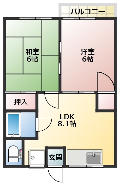 シーハイツの間取り