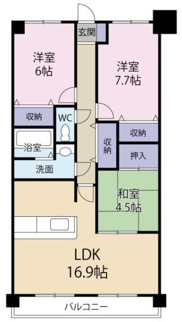 サントノーレ姫原弐番館の間取り