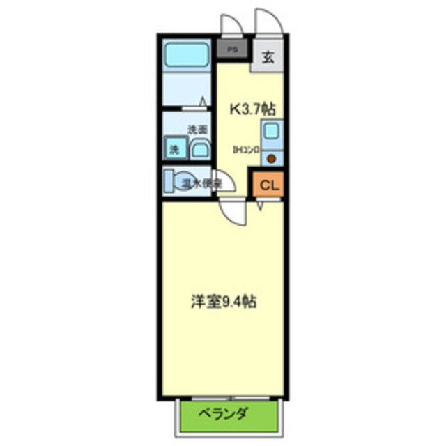 豊中市上野坂のアパートの間取り