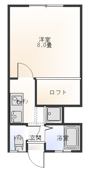 山形市桜田東のアパートの間取り