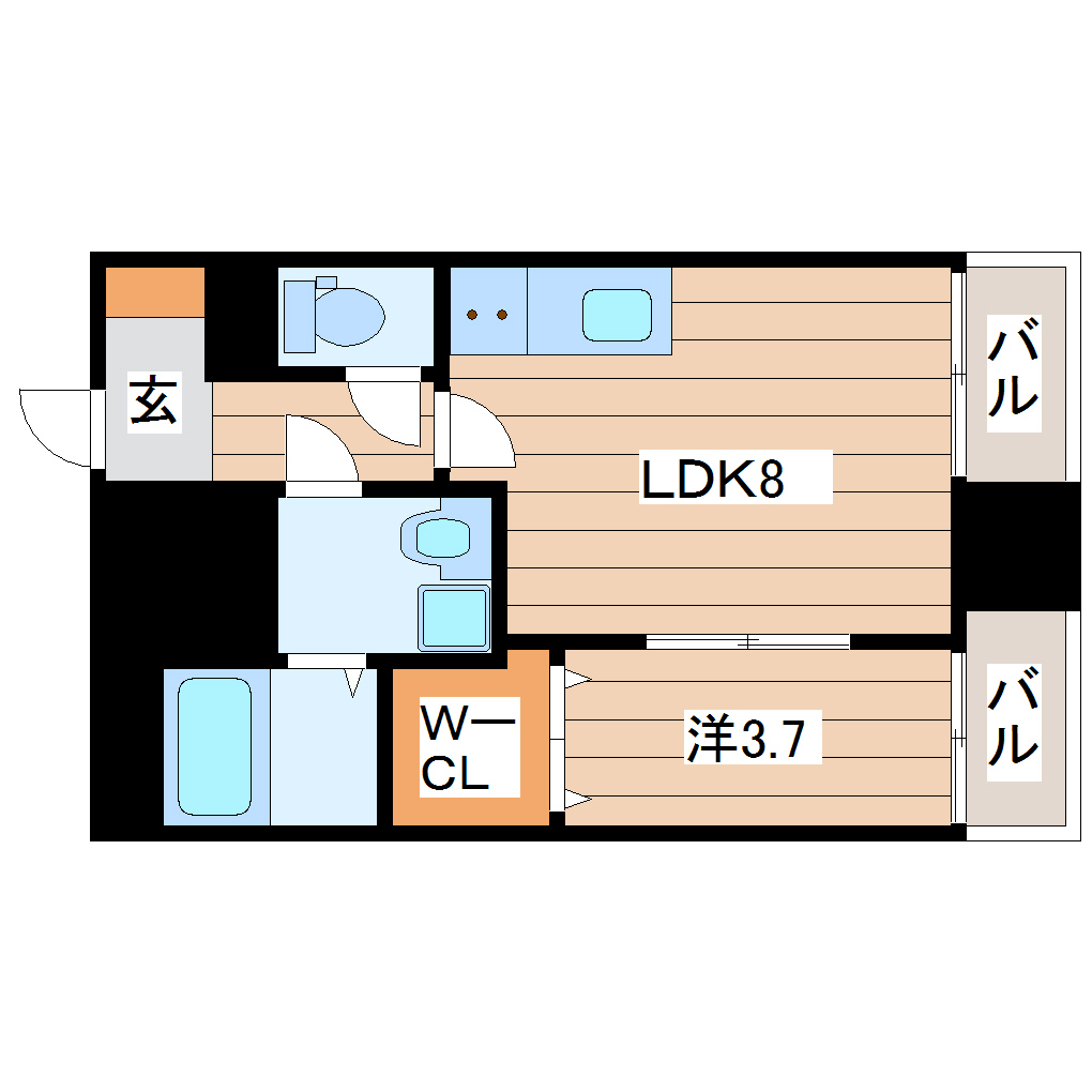 サンライズ支倉町の間取り