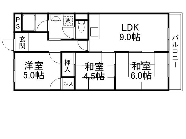 シャンポール松室の間取り