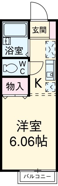 調布市深大寺南町のアパートの間取り