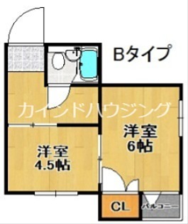 大阪市住之江区西住之江のマンションの間取り