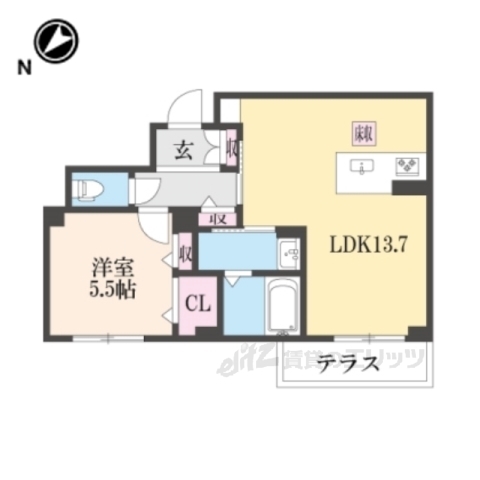 エアフォルク河原の間取り