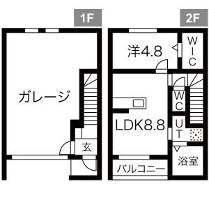 木更津市羽鳥野のアパートの間取り