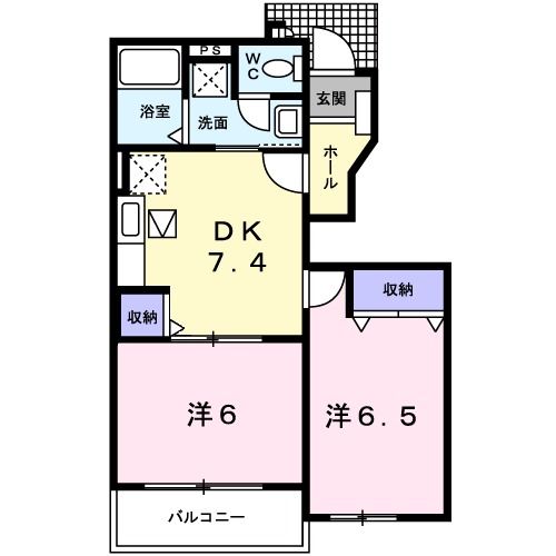 ラポール外堀Ａの間取り