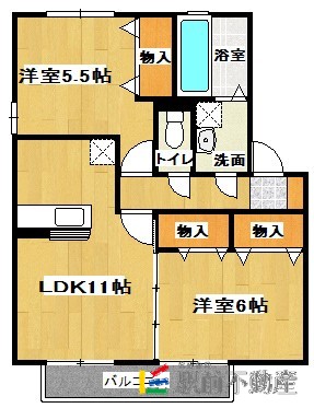 ボヌール和Ｂ棟の間取り