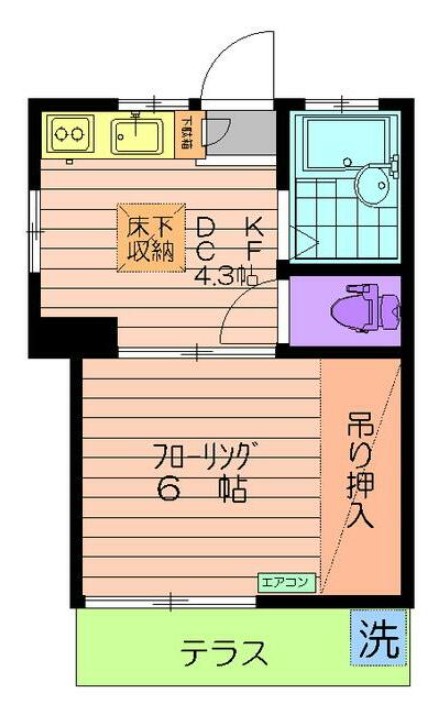 稲城市百村のアパートの間取り