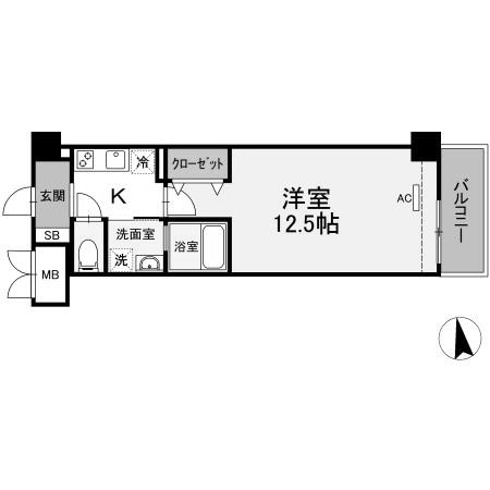 【高崎市問屋町のマンションの間取り】