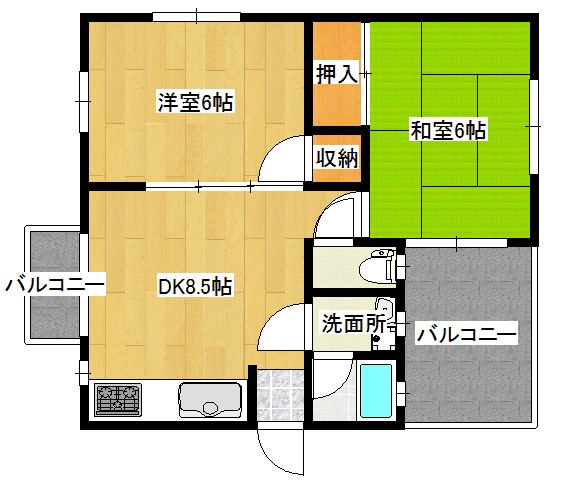 白島ビルの間取り