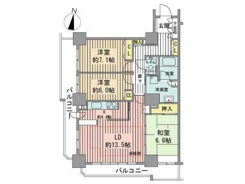 知事公館前タワーレジデンスの間取り