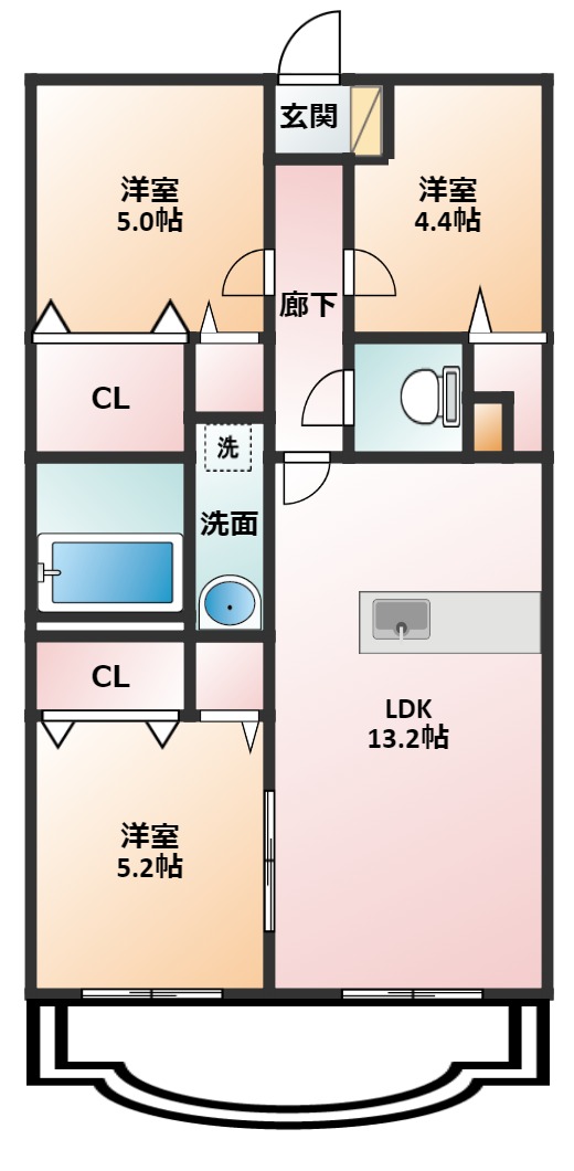 フォレストパーク高岡の間取り