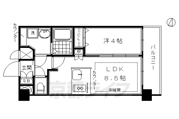 プレサンス京都鴨川の間取り