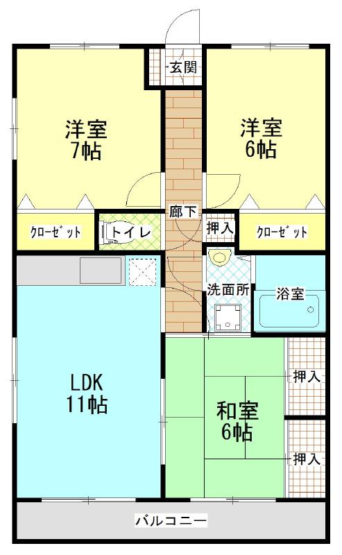 カルディア中嶋の間取り