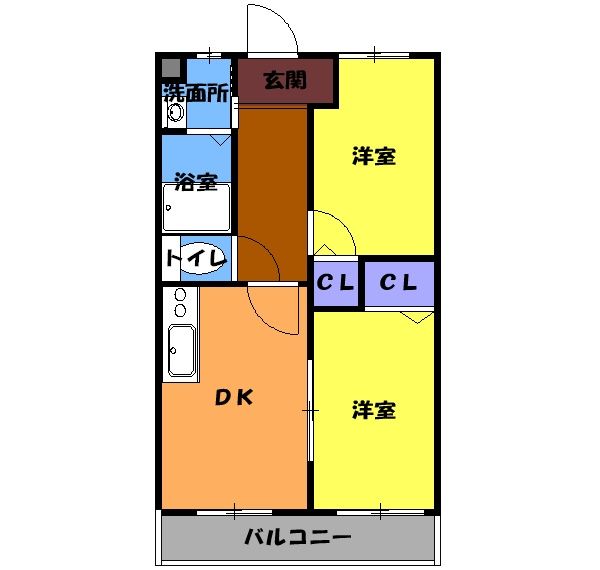 豊田市山之手のアパートの間取り