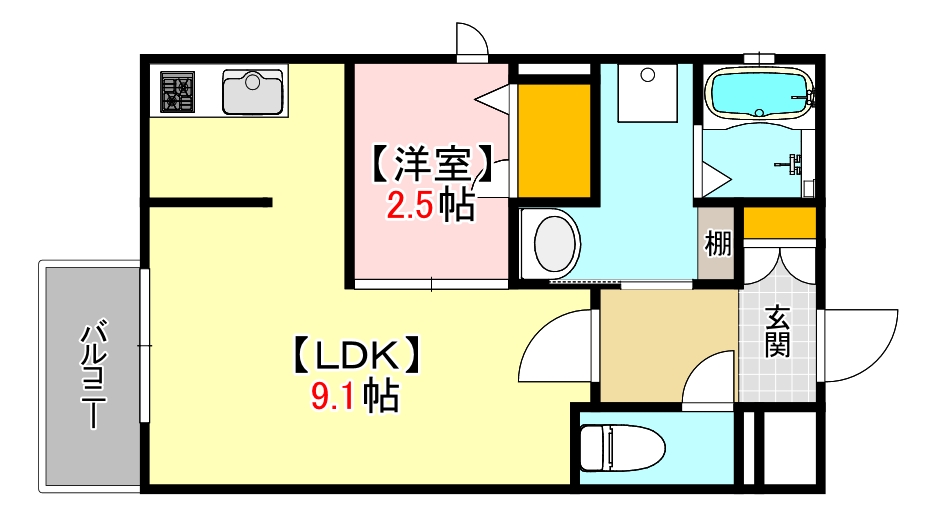 月光南観音壱番館の間取り