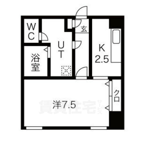 京都市下京区清水町のマンションの間取り