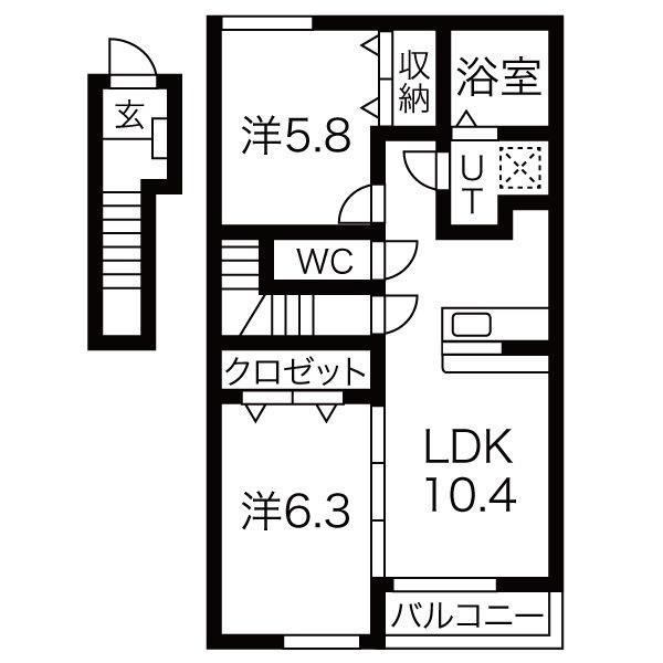 Ｌａ　Ｖｉｔａ　ＢｒｉｌｌａｎｔｅIの間取り