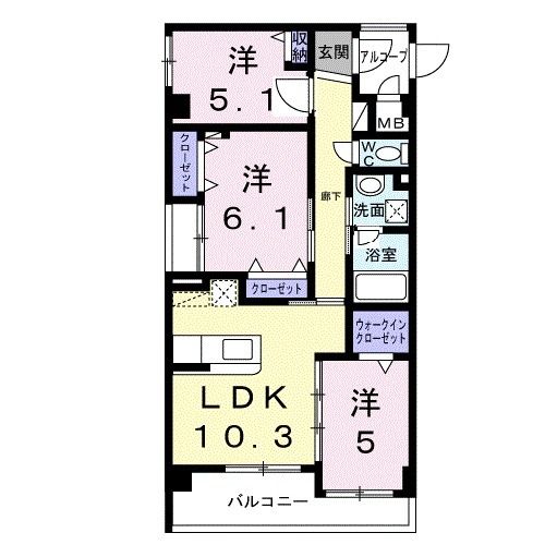 国頭郡宜野座村字漢那のマンションの間取り