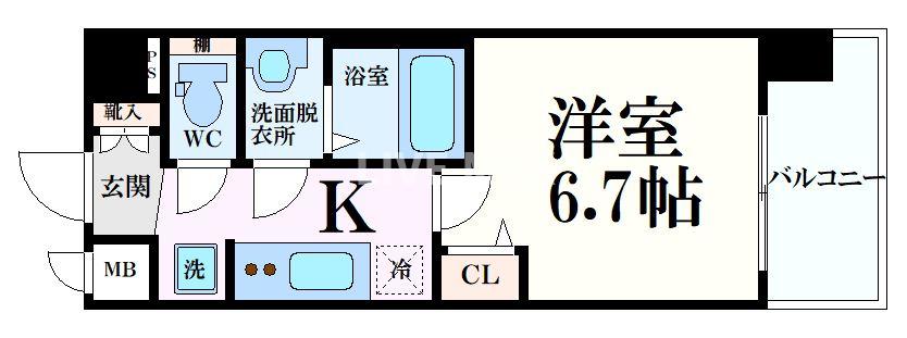 プレサンス京都室町通　紫水の間取り