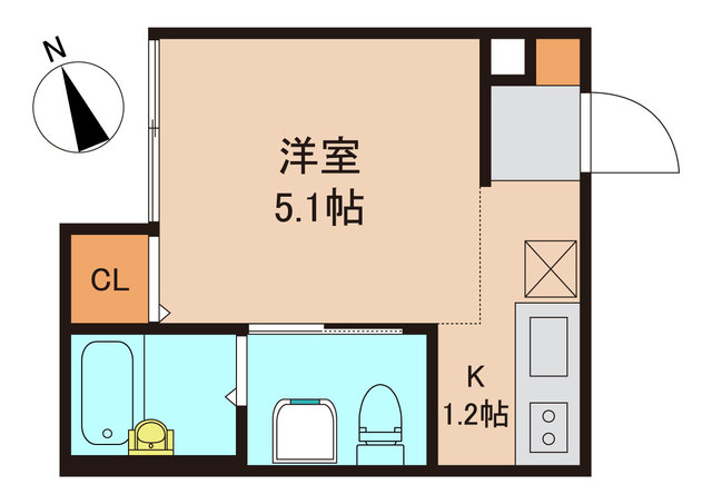 松戸市新松戸北のアパートの間取り