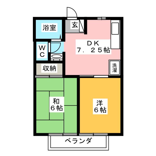 エクセレンス関谷Ａ棟の間取り