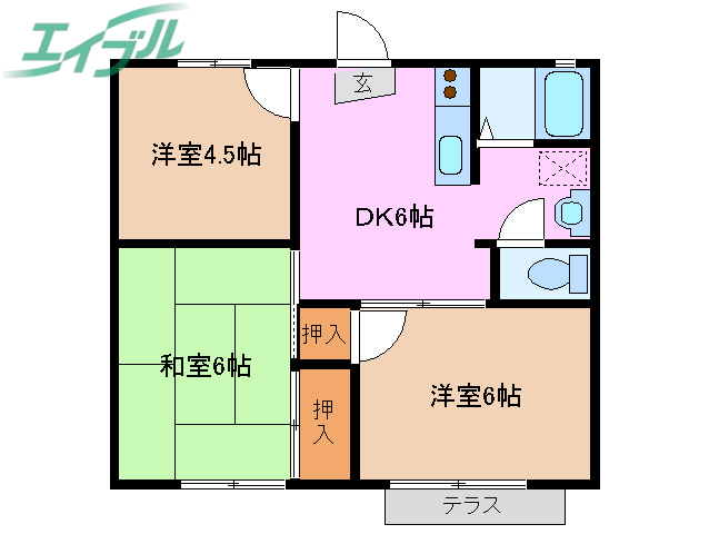 ホワイトハイツ宮古の間取り