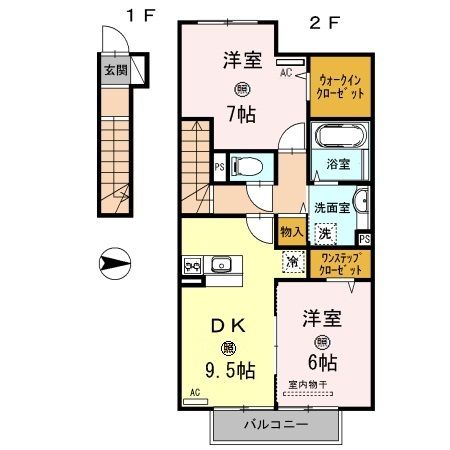 和歌山市延時のアパートの間取り