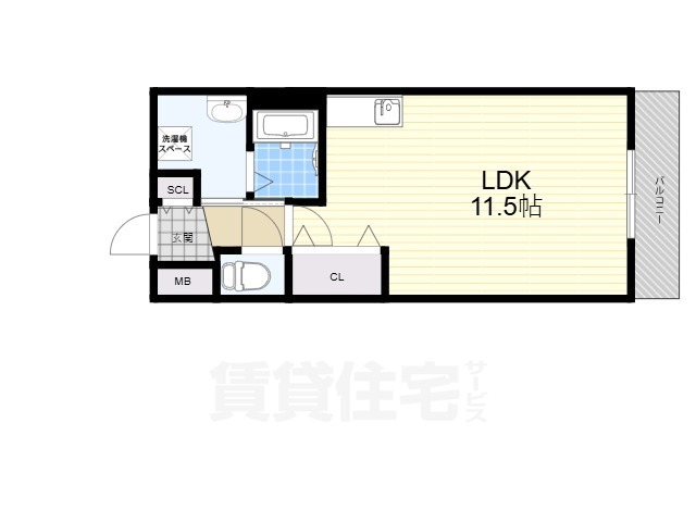 【枚方市津田駅前のマンションの間取り】