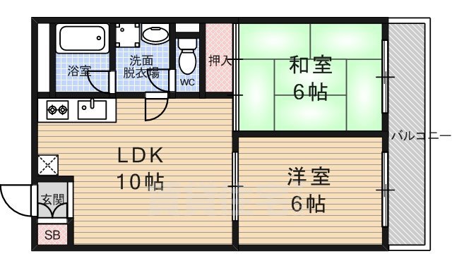 メイプルリーフ嵐山の間取り