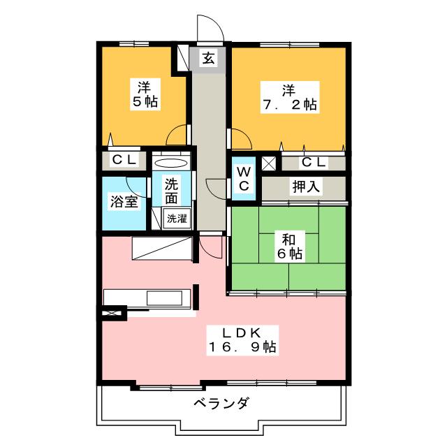 サンハウス尾張旭の間取り