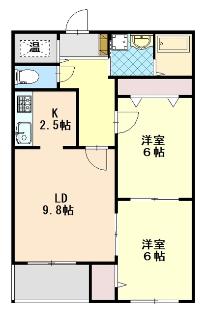 アリビオ２２花沢の間取り