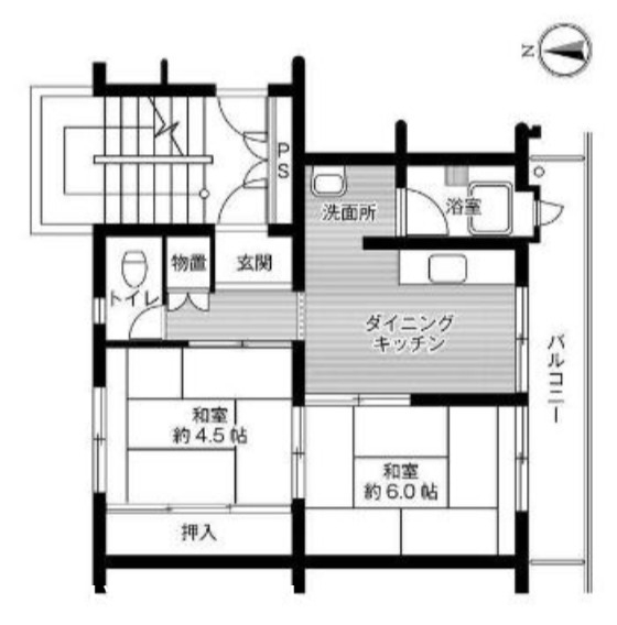 福岡市南区的場のマンションの間取り