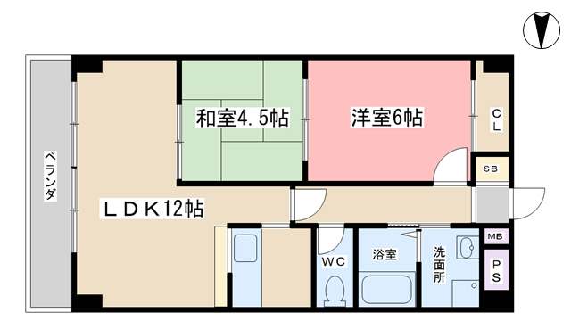 グレースコート洛の間取り