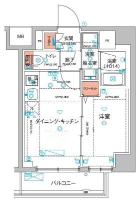 大田区羽田のマンションの間取り