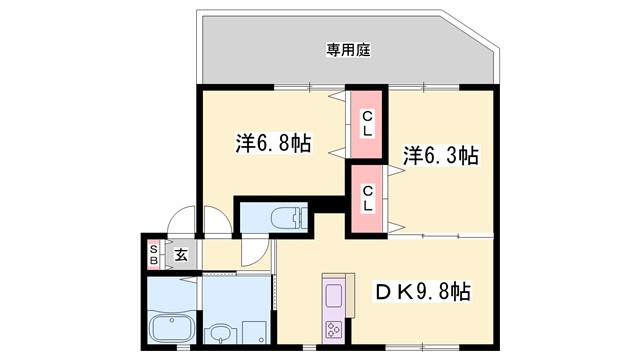 ファミール砂子Ｂ棟の間取り