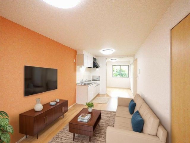 居室・リビング　CGで家具等を配置したもので家具等は含まれません。