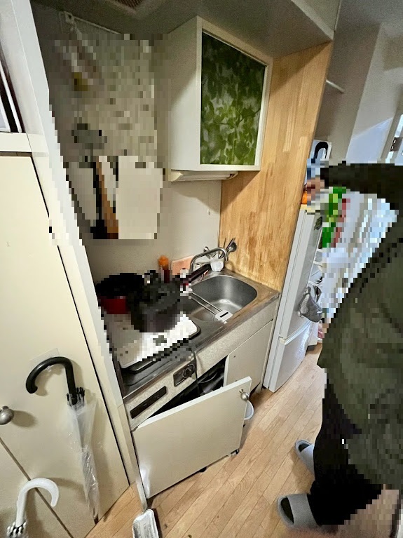 キッチン　電化キッチンです　冷蔵庫を置くスペースございます