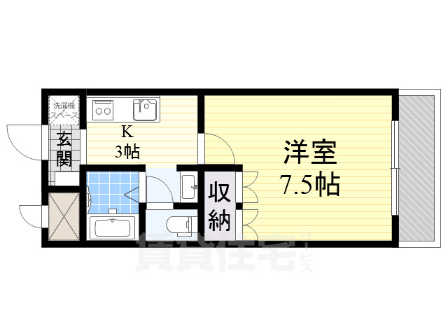 大阪モノレール本線 沢良宜駅 徒歩15分 2階建 築22年の間取り写真
