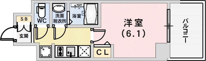 エステムコート神戸グランスタイルの間取り写真