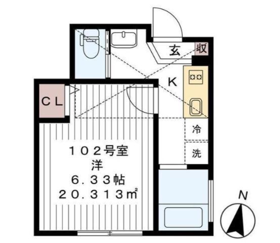 AJ一之江Iの間取り写真