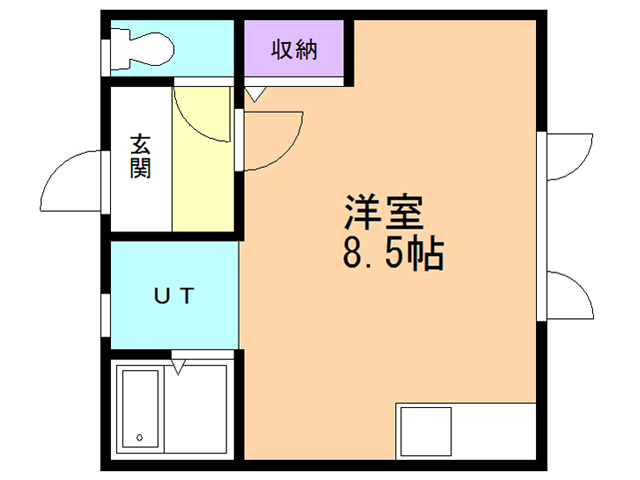 苫小牧市美園町のアパートの間取り