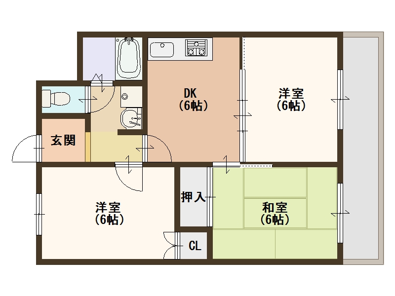 大阪市住之江区北島のマンションの間取り