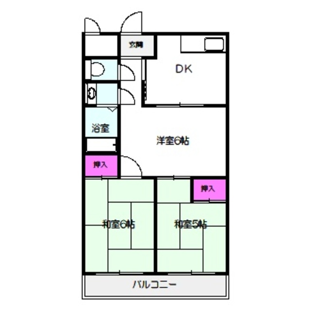 大阪市城東区成育のマンションの間取り