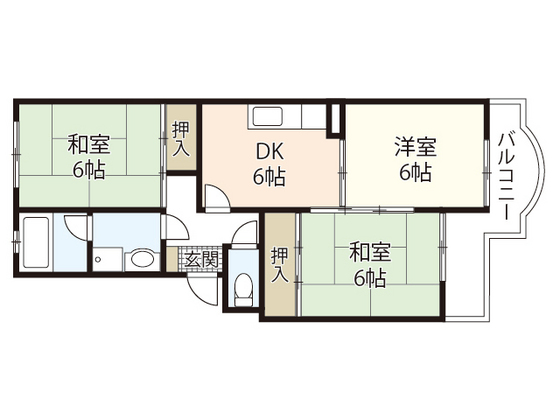 広島市西区井口のマンションの間取り