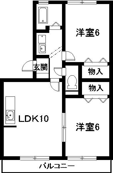 リヴェール後田　Ａ棟の間取り