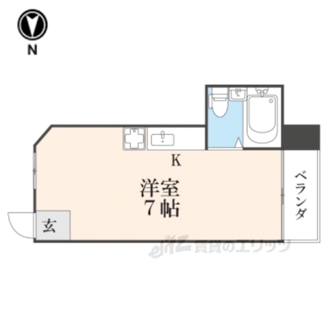 京都市伏見区深草森吉町のマンションの間取り